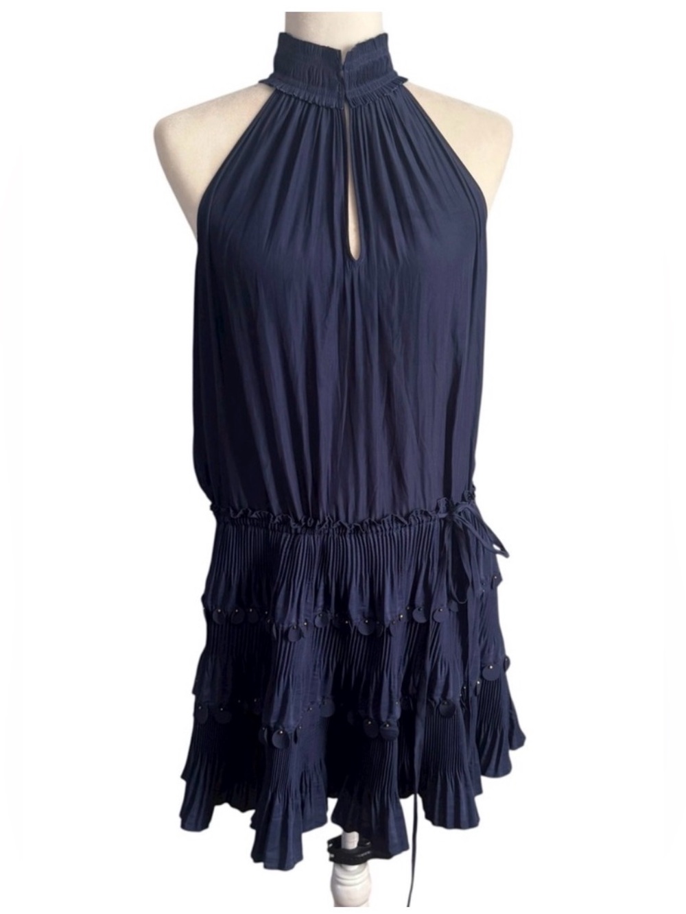 Ramy Brook Tiana Halter Mini Dress Navy - Retail: $465